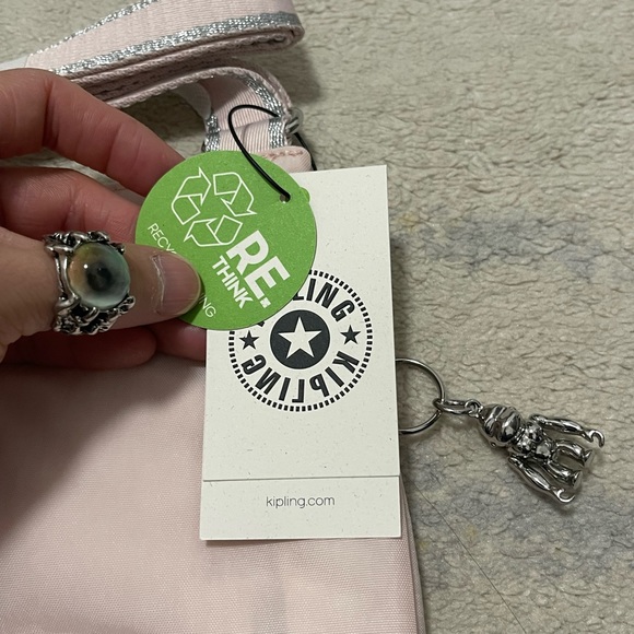 NWT Kipling Emmylou Small Crossbody Bag Orchid Pink 9.75''L x 8.5''H x 2.72”D - Picture 7 of 13